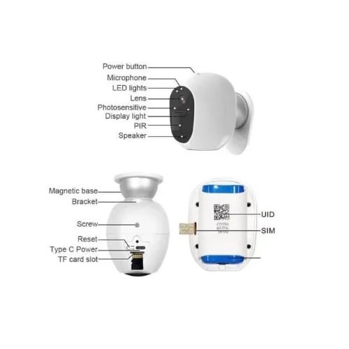 4g Solar Ip Camera 4g Sim Card Outdoor Security Cctv Camera