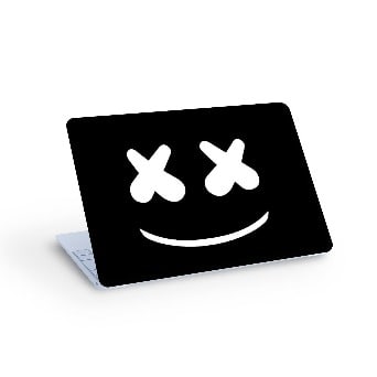 Marshmallow Black And White Design Skin Cover For Laptop