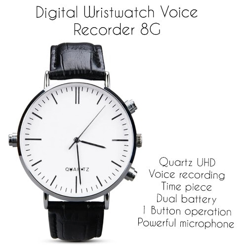 Wristwatch Voice Recorder - 8GB
