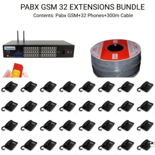 Pabx Gsm 32 Extensions Wired Intercom Bundle