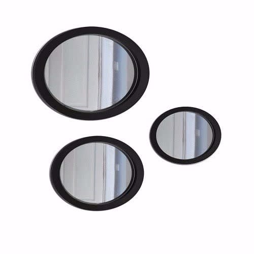 Set Of 3 Rustic Decorative Round Mirrors