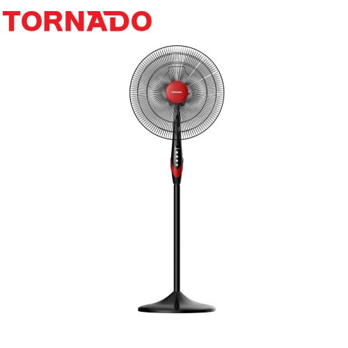 Tornado Standing Fan - 18'' - 4 Blades - Black X Red