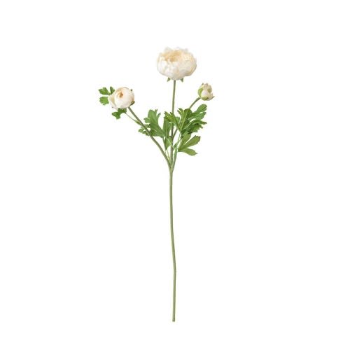 Smycka Ranunculus Artificial Flower - 52cm - White