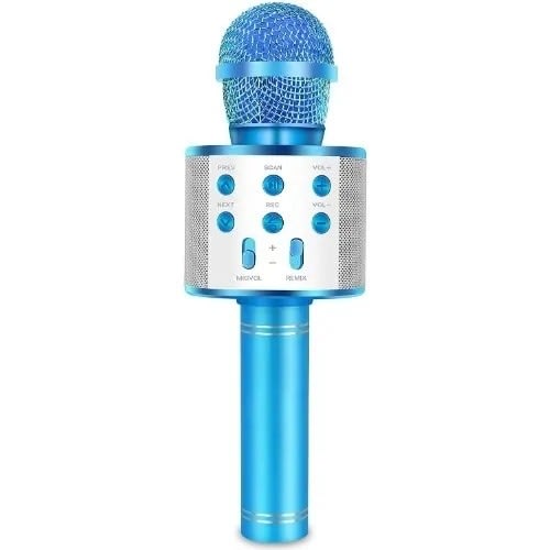 Wireless Karaoke Microphone With Bluetooth Speaker - Blue