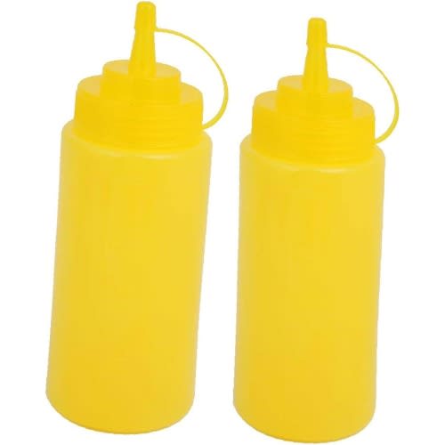 350ml Plastic Squeeze Bottle Dispenser - 2 Pieces