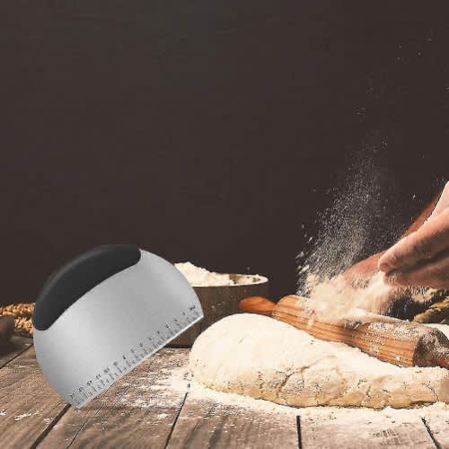 Multipurpose Stainless Steel Round Curved Cutter With Measuring Scale