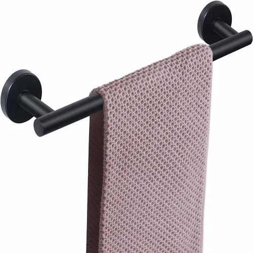 Single Rail Towel Rack Hanger - Black