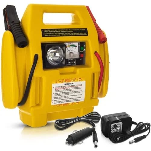 Car Jump Starter & Air Compressor - Yellow - 4 In 1 - 12v