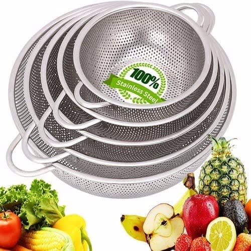 Stainless Steel Metal Siever Colander - 5pcs