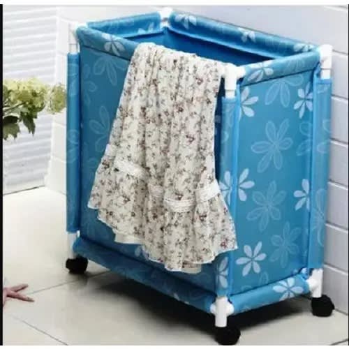 Cloth Laundry Basket - Blue