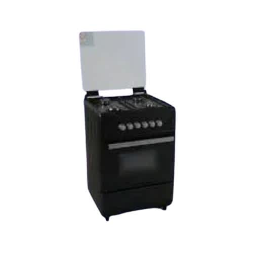 Maxi 5050 4b Basic Black 50×50 Cm 4 Burner Gas Cooker | Black & Grey With Oven Burner | Glass