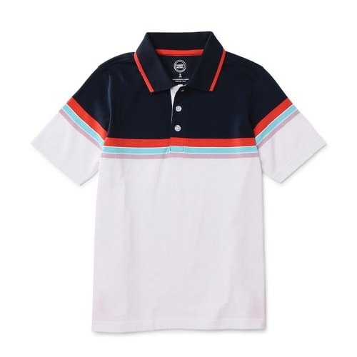 Boys' Short Sleeve Small Striped Polo Shirt Top - Obp