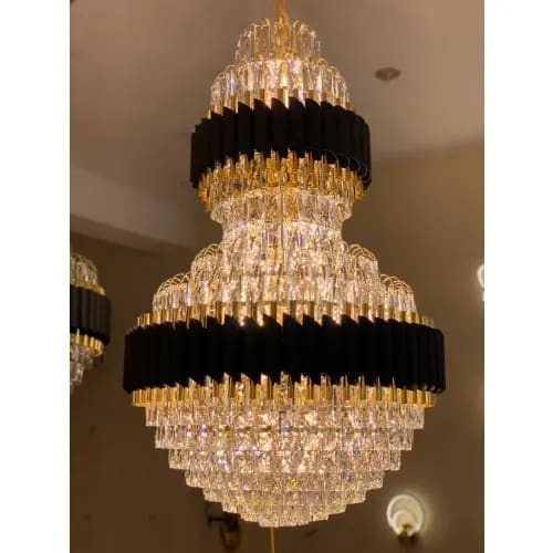 Crystal Chandelier With Black Finish