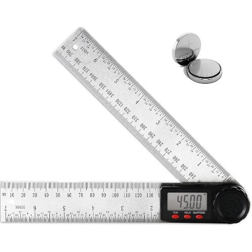 Hiphen 200mm Electronic Digital Display Angle Ruler - Stainless Steel