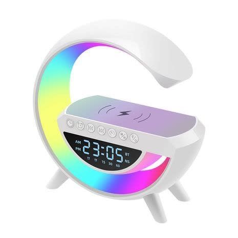 BT-3402 Led Wireless Charging Speaker With Alarm Clock 1200mAh