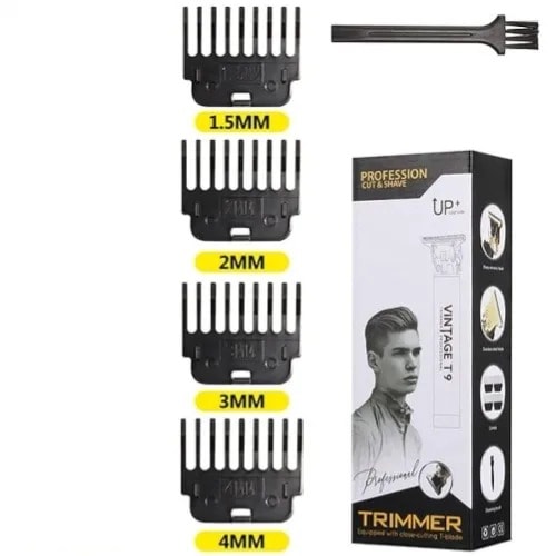 Vintage Professional Men Rechargeable Cordless Hair Clippers - Lcd Display