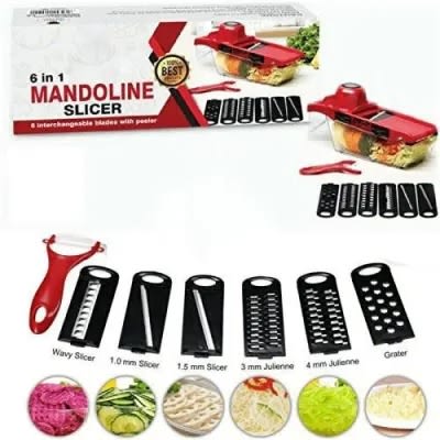 6 In 1 Mandoline Slicer Vegetable Cutter Grater