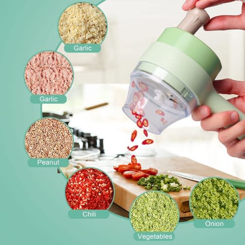 4 In 1 Electric Handheld Cooking Hammer - Vegetable Cutter Set - Food Chopper - 6w