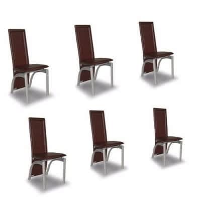 Dinning Leather Comfort Chairs- 6 Pieces