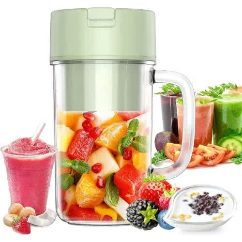 Rechargeable Mini Fruit Juicer Cup With Straw