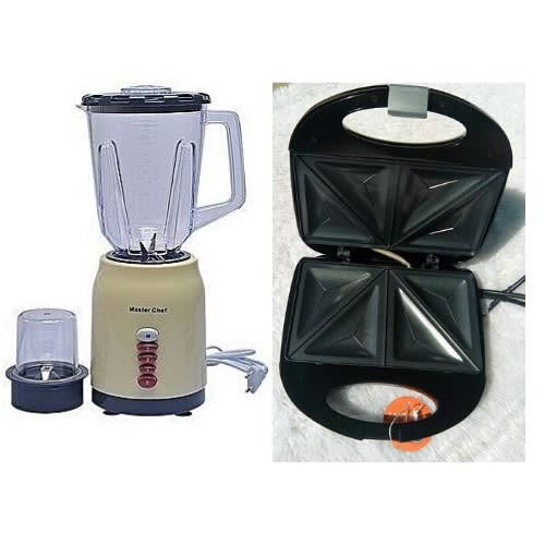 Electric Blender With Mill + 2 Slice Sandwich Maker