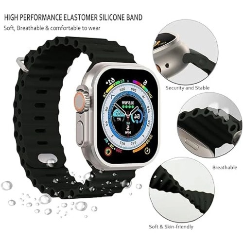Adjustable Silicone Band For Watch Ultra 2 - Ultra Band 49 - 45 - 44 - 42mm -