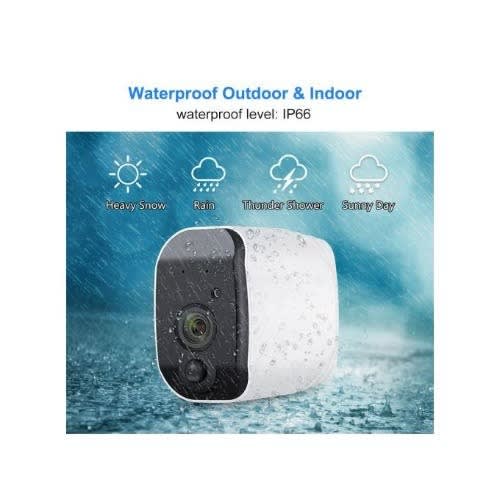 Outdoor 1080p Hd Wifi Camera - Two Way Audio Support Lithium Battery Wireless Ip