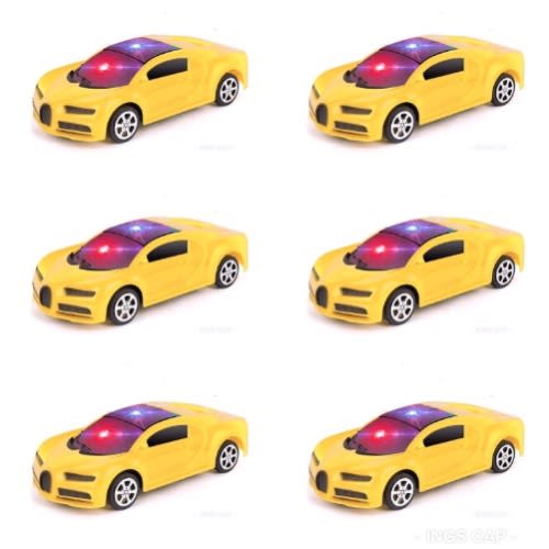 Half Dozen Of Battery Powered Yellow Toy Car For Children