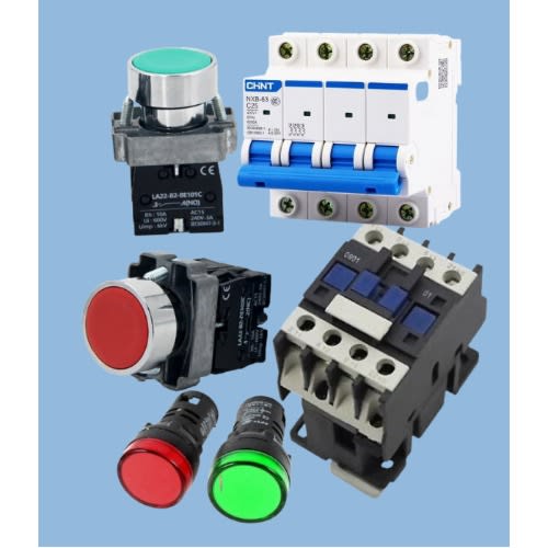 Chint Mcb 100A - Telemecanique Contactor - 50A - Push Button And Led Indicators