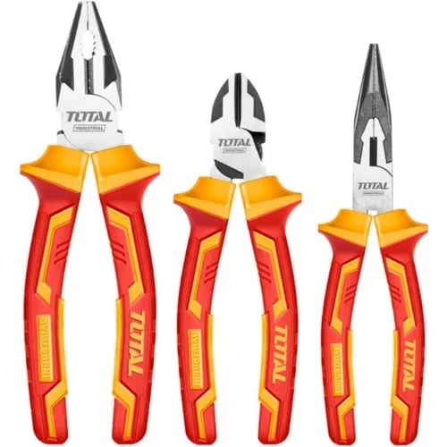 Total 3Pcs Insulated Pliers Set-With Two Color Handle - THT2K0302