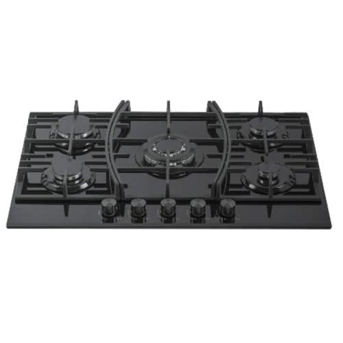 Built-in Tempered Glass Gas Cooker - 5 Burner