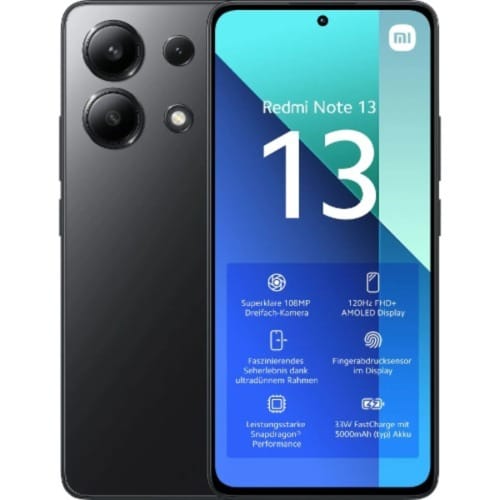 Redmi Note 13 - 6.67'' - 128GB ROM - 8GB RAM - Dual Sim- 5000mAh - Black