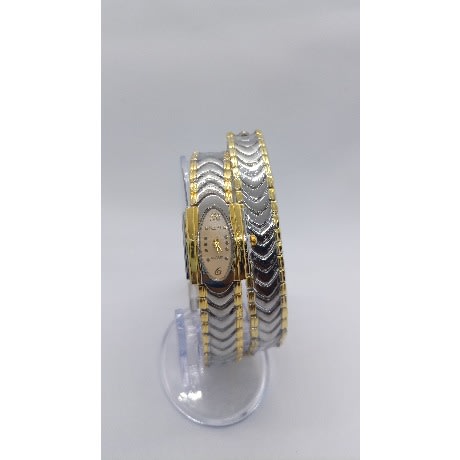 2 In 1 Two Tone Wrist Watch And Bracelet Set- Goldsilver