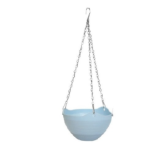 Hanging Plastic Flower Planter For Indoor Gardening - Blue