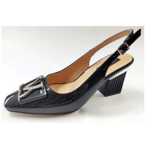 Patent Leather Slingback Heel Pump