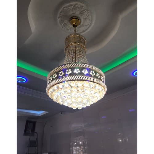 Crystal Chandelier Light - Gold
