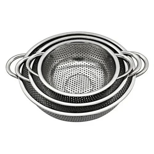 Stainless Steel Colander Bowl - 3 Pieces