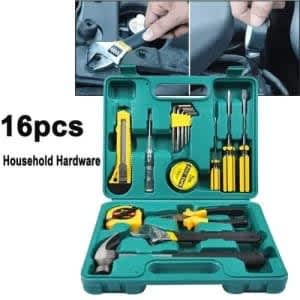 16pcs Carhousehold Tool Box