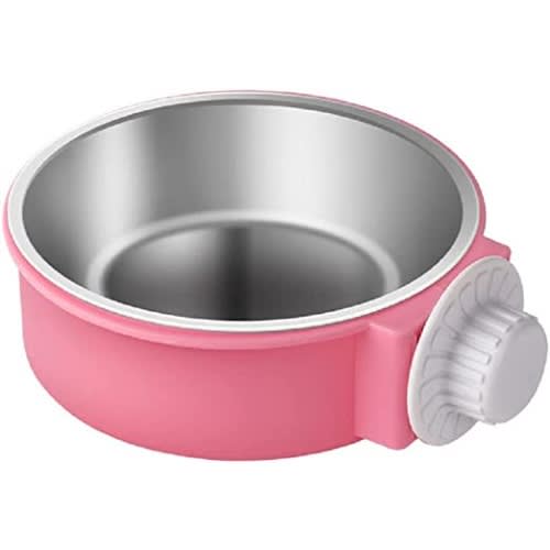 TD Pet Cage Hanging Bowl -Pink - Large