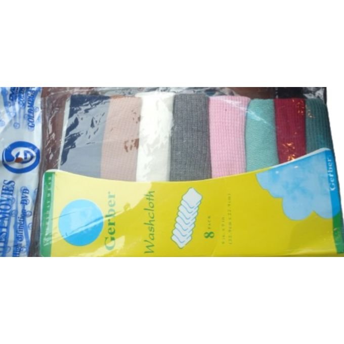 Gerber BABY WASH CLOTH TOWEL SET 8 IN 1