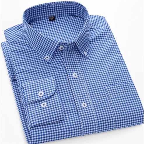Pure Cotton Checkered Oxford Shirts