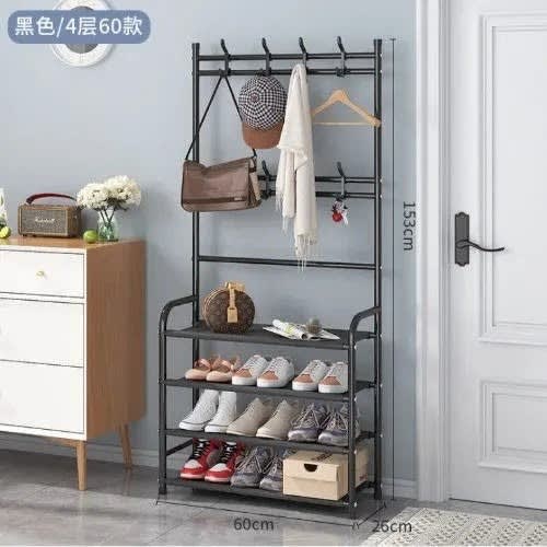 Multifunction 2 In 1 Cloth Hanger And Shoe Rack