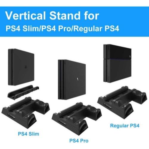 Multifunctional Vertical Cooling Fan Stand For Ps4 Consoles