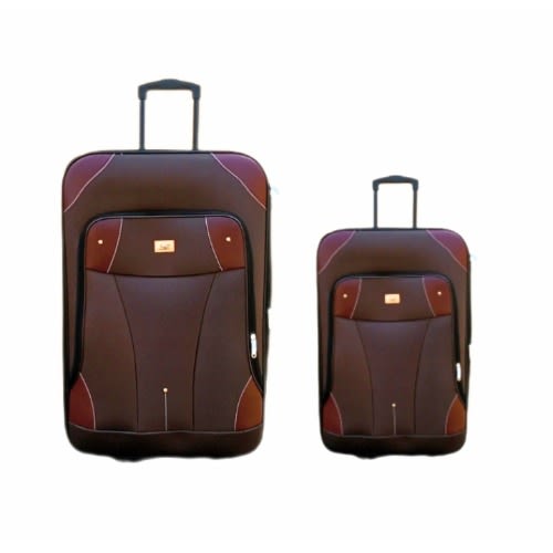 By 2 Set Patterned Multipurpose Luggage Boxes - Brown