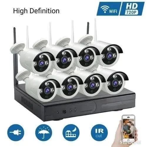 Wireless Kits 8 Channels Nvr And 8 Cctv Cameras