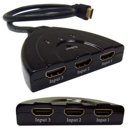 Hdmi Switcher-selector Cable - 3 Hdmi Female Input X 1 Hdmi Male Output