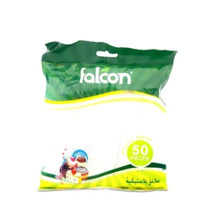 50-piece Disposable Plastic Tea Spoons - White