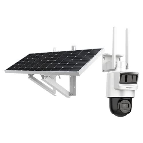 Hikvision Solar Powered Dual Security Pt Camera Setup - 2mp