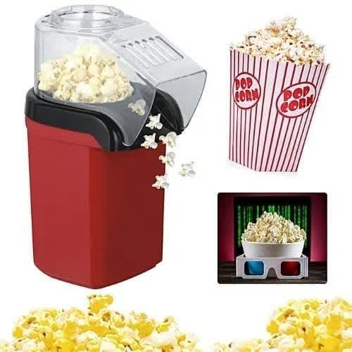 Portable Spittoon Hot Air Pop Corn Machine - Red
