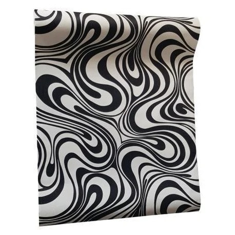 Geometric 3d Wallpaper - Black & White